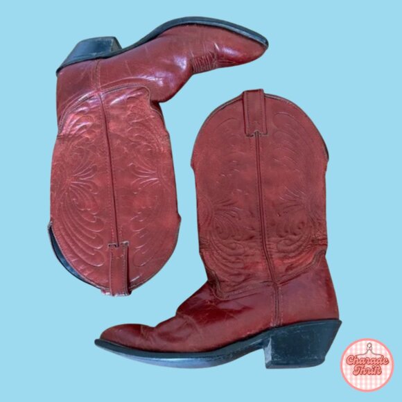 Laredo Shoes - Laredo -  Vintage Red/Burgundy Cowboy Boots
